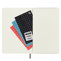 12M Weekly Notebook Horizontal Softcover Large Black i gruppen Papir & Blok / Kalendere / 12 mdr kalendere hos Pen Store (130203)