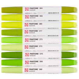 Marker 9-sæt Green Yellow i gruppen Penne / Kunstnerpenne / Illustrationmarkers hos Pen Store (130488)