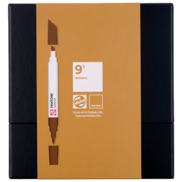 Marker 9-sæt Brown i gruppen Penne / Kunstnerpenne / Illustrationmarkers hos Pen Store (130489)