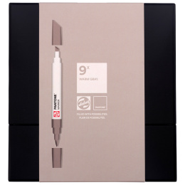 Marker 9-sæt Warm Gray i gruppen Penne / Kunstnerpenne / Illustrationmarkers hos Pen Store (130491)
