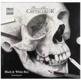 Black & White Box Tegnesæt Tinæske 25 stk i gruppen Kunstnerartikler / Kridt og blyanter / Grafit og blyant hos Pen Store (130583)
