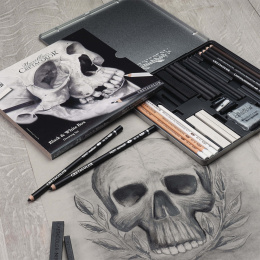 Black & White Box Tegnesæt 25 stk i gruppen Kunstnerartikler / Kridt og blyanter / Grafit og blyant hos Pen Store (130583)
