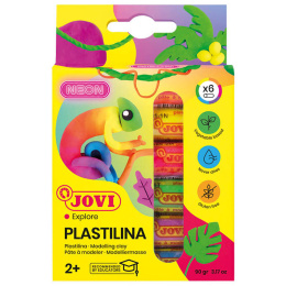 Plastilina Modelleringsler 6 stk Neon 15 g i gruppen Kids / Farve og maling til børn / Skab med modellervoks hos Pen Store (130618)