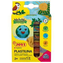 Plastilina Modelleringsler 6 stk Nature 15 g i gruppen Kids / Farve og maling til børn / Skab med modellervoks hos Pen Store (130620)