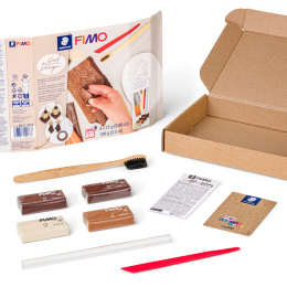 FIMO Soft kit Wood Effect i gruppen Hobby & Kreativitet / Skabe / Modellervoks hos Pen Store (130655)