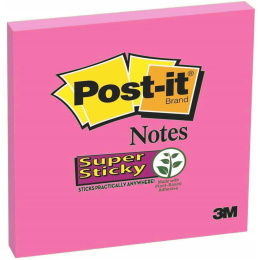 Post-it Super Sticky 76x76 Fuchsia i gruppen Papir & Blok / Skriv og noter / Post-it og notesblokke hos Pen Store (130680)
