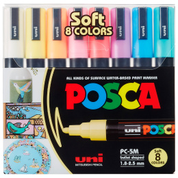 PC-5M Soft Colours 8-sæt i gruppen Penne / Kunstnerpenne / Akrylmarkers hos Pen Store (130699)