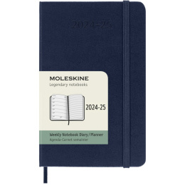 Kalender 18M WeekNote Hard Cover Pocket Sapphire Blue i gruppen Papir & Blok / Kalendere / 18 mdr kalendere hos Pen Store (130889)