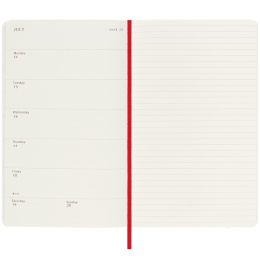 Kalender 18M WeekNote Soft Cover Pocket Red i gruppen Papir & Blok / Kalendere / 18 mdr kalendere hos Pen Store (130893)