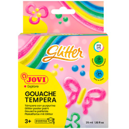 Gouachefarve 4x35 ml Glitterfarver (3 år+) i gruppen Kids / Farve og maling til børn / Farver for børn hos Pen Store (131141)