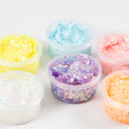 Glitterler 6x20 ml Pastel i gruppen Kids / Farve og maling til børn / Skab med modellervoks hos Pen Store (131405)