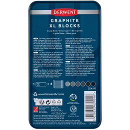 Graphite XL Blocks Tin sæt 6 stk i gruppen Kunstnerartikler / Kridt og blyanter / Grafit og blyant hos Pen Store (131409)