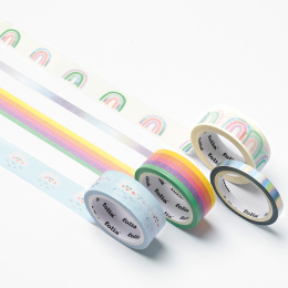 Washi-tejp Regnbue & Skyer 4-pack i gruppen Hobby & Kreativitet / Hobbytilbehør / Washi Tape hos Pen Store (131590)