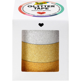 Glitter-Tape Guld 3-pack i gruppen Hobby & Kreativitet / Hobbytilbehør / Tape hos Pen Store (131601)