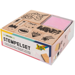 Stempelsæt + stempelpude Enhjørning 10-pack i gruppen Hobby & Kreativitet / Hobbytilbehør / Stempler hos Pen Store (131610)