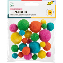 Filtkugler Pholi Festival 25-pack i gruppen Kids / Sjovt og lærerigt / Kreative materialer til børn / Filtkugler og pomponer hos Pen Store (131669)