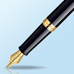 Hémisphère Black/Gold Fyldepen  i gruppen Penne / Fine Writing / Fyldepenne hos Pen Store (132009_r)