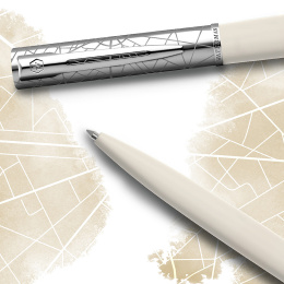 Allure Deluxe Metal & White Kuglepen i gruppen Penne / Fine Writing / Kuglepenne hos Pen Store (132018)