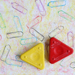 Vokskridt Triangles 8-sæt + stencils i gruppen Kids / Børnepenne / Farvekridt til børn hos Pen Store (132101)