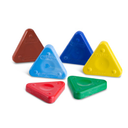 Vokskridt Triangles 6-sæt i gruppen Kids / Børnepenne / Farvekridt til børn hos Pen Store (132102)