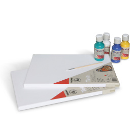 Pouring-kit Akryl 4x100ml + 2 canvas i gruppen Hobby & Kreativitet / Farver / Hobbymaling hos Pen Store (132198)