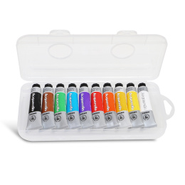 Akvarelfarve tube 18 ml 10-sæt i gruppen Kunstnerartikler / Kunstnerfarver / Akvarelmaling hos Pen Store (132211)