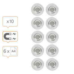 Magneter 32 mm Ekstra-stærk 10-pak Klar i gruppen Hobby & Kreativitet / Organisere / Hjemmekontor hos Pen Store (132342)