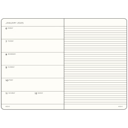 Kalender 18M Weekly Planner & Notebook Hard Cover A5 Black i gruppen Papir & Blok / Kalendere / 18 mdr kalendere hos Pen Store (132564)