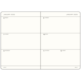 Kalender 18M Weekly Planner Hard Cover A5 Black i gruppen Papir & Blok / Kalendere / 18 mdr kalendere hos Pen Store (132575)