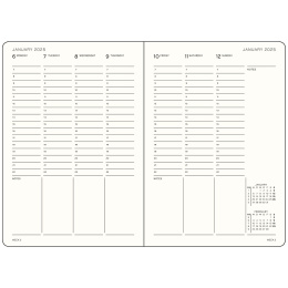 Kalender 18M Academic Week Planner Hard Cover A4 Black  i gruppen Papir & Blok / Kalendere / 18 mdr kalendere hos Pen Store (132580)