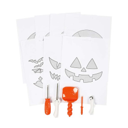 Græskar Skæresæt 5 dele + skabeloner  i gruppen Hobby & Kreativitet / Højtider og sæsoner / Halloween hos Pen Store (132630)