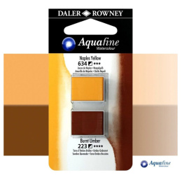 Aquarelle Half-pan Duo Naples Yellow/Burnt Umber i gruppen Kunstnerartikler / Kunstnerfarver / Akvarelmaling / Akvarelfarve i kop hos Pen Store (132906)
