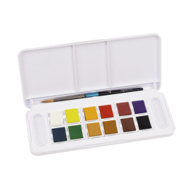 Akvarelfarve Travel set 12 ½ -halvkopper i gruppen Kunstnerartikler / Kunstnerfarver / Akvarelmaling / Akvarelfarve i kop hos Pen Store (132936)