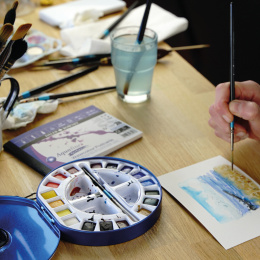 Akvarelfarve Travel set Tin 18 ½ -halvkopper i gruppen Kunstnerartikler / Kunstnerfarver / Akvarelmaling / Akvarelfarve i kop hos Pen Store (132937)