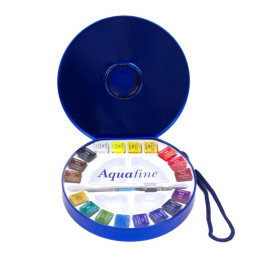 Akvarelfarve Travel set Tin 18 ½ -halvkopper i gruppen Kunstnerartikler / Kunstnerfarver / Akvarelmaling / Akvarelfarve i kop hos Pen Store (132937)