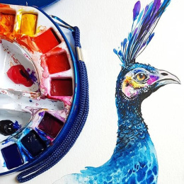 Akvarelfarve Travel set Tin 18 ½ -halvkopper i gruppen Kunstnerartikler / Kunstnerfarver / Akvarelmaling / Akvarelfarve i kop hos Pen Store (132937)