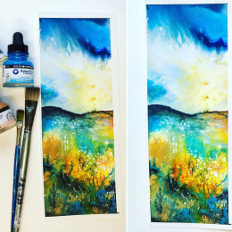 Watercolor brush series 55 Short Flat Nr 1 i gruppen Kunstnerartikler / Pensler / Akvarelpensler hos Pen Store (132946)