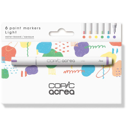 Acrea Paint Marker 6-sæt Light Colours i gruppen Penne / Kunstnerpenne / Illustrationmarkers hos Pen Store (133047)