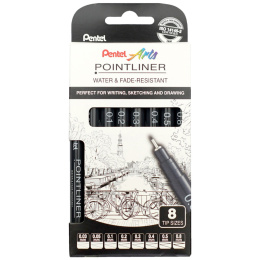 Pointliner sæt 8 stk i gruppen Penne / Skrive / Fineliners hos Pen Store (133077)