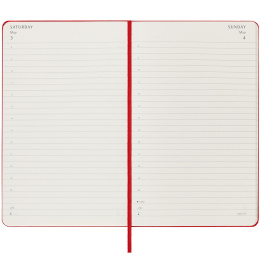 12M Daily Kalender 2025 Hardcover Large Red i gruppen Papir & Blok / Kalendere / 12 mdr kalendere hos Pen Store (133764)