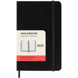 12M Daily Kalender 2025 Hardcover Pocket Black i gruppen Papir & Blok / Kalendere / 12 mdr kalendere hos Pen Store (133770)