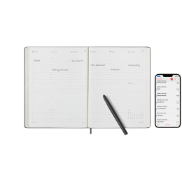 12M M+ Digital Planner Weekly Note 2025 XL Black i gruppen Papir & Blok / Kalendere / Specialkalendere hos Pen Store (133782)