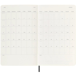 12M Weekly Planner Horizontal 2025 Hardcover Large Black i gruppen Papir & Blok / Kalendere / 12 mdr kalendere hos Pen Store (133788)