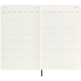 12M Weekly Notebook 2025 Hardcover Large Black i gruppen Papir & Blok / Kalendere / 12 mdr kalendere hos Pen Store (133792)