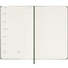 12M Weekly Notebook Hardcover 2025 Large Myrtle Green i gruppen Papir & Blok / Kalendere / 12 mdr kalendere hos Pen Store (133794)