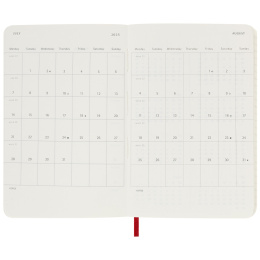 12M Weekly Notebook 2025 Hardcover Large Red i gruppen Papir & Blok / Kalendere / 12 mdr kalendere hos Pen Store (133797)