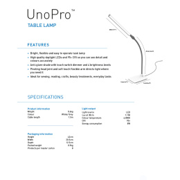 UnoPro Table Lamp i gruppen Hobby & Kreativitet / Hobbytilbehør / Belysning hos Pen Store (134062)