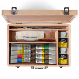 Galeria Acrylic Wooden Box 15-set i gruppen Kunstnerartikler / Kunstnerfarver / Akrylmaling hos Pen Store (134067)