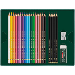 Polychromos & Pitt Graphite Matt Set 17 Farveblyanter + 4 Grafitblyanter i gruppen Penne / Kunstnerpenne / Farveblyanter  hos Pen Store (134069)