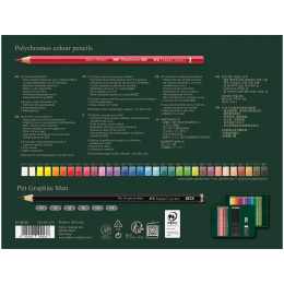 Polychromos & Pitt Graphite Matt Set 32 Farveblyanter + 6 Grafitblyanter i gruppen Penne / Kunstnerpenne / Farveblyanter  hos Pen Store (134070)